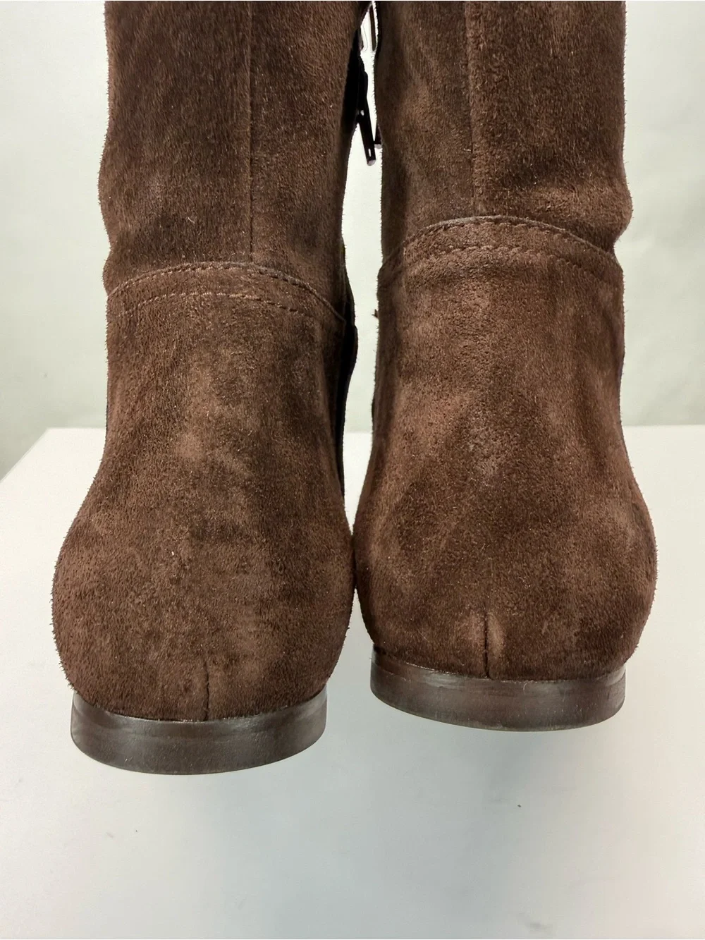 New Polo Ralph Lauren Fringe-Trim Suede Boot Knee High Sz 7